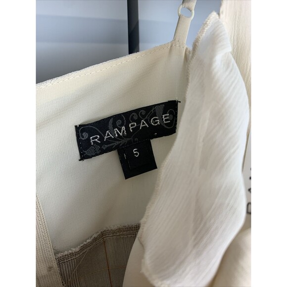 Rampage Dress Size Junior size 5 Flutter‎ Neck Pencil Bottom Open Back - Picture 8 of 11